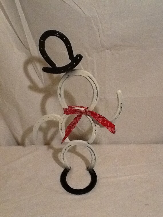 Horseshoe Snowman Christmas Decoration Horse Shoe