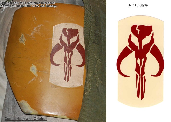 Star Wars Boba Fett ROTJ Shoulders Vinyl Decal