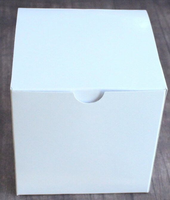 12 white square boxes weddings bridal parties by GlitterSaturday