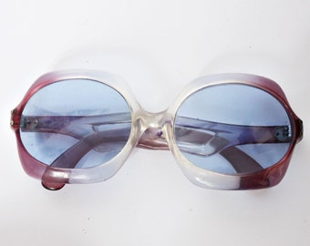 Vintage Sunglasses 60s / 70s Oversized Mod Hippie Retro