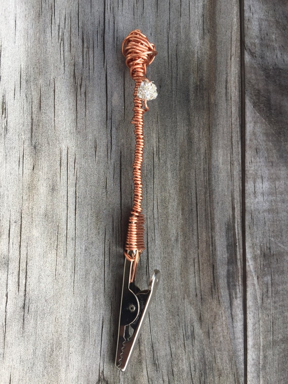 Wire Roach Clip by WestCoastCrystalMoss on Etsy