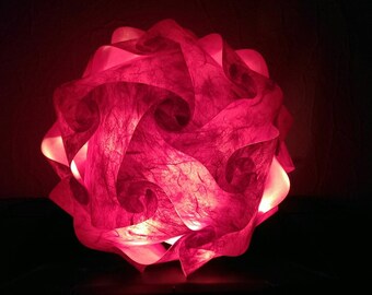Design globe lamp in enchanting red - handmade