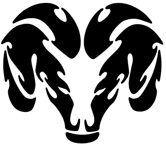 Dodge Ram Head Emblem Garage Decor Wall Decal by HotTopicDecals