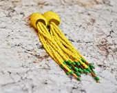Silk cocoon earrings, tassel earrings, extra long silk cocoon earrings, boucle d'oreilles, ohrringe, pendiente, cobalt seed beads tassels Silk cocoon earrings, tassel earrings, extra long silk cocoon earrings, boucle d'oreilles, ohrringe, pendiente, cobalt seed beads tassels
