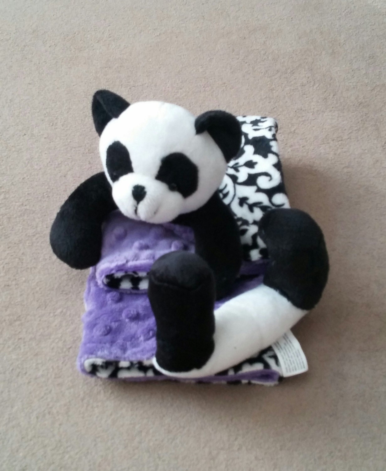 Panda minky blanket minkee baby animal blanket cuddle blanket