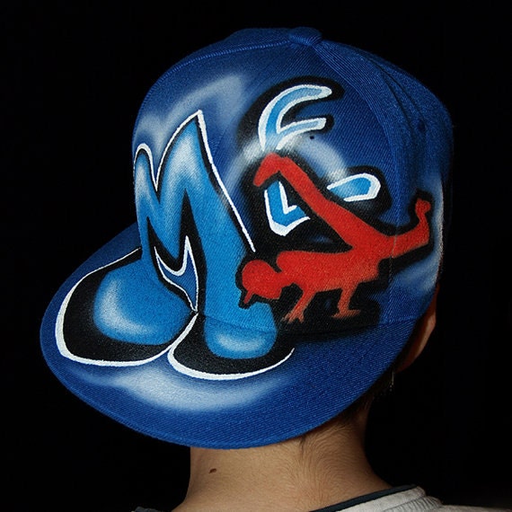 GRAFFITI Snapback hat CUSTOM name hat initials letters