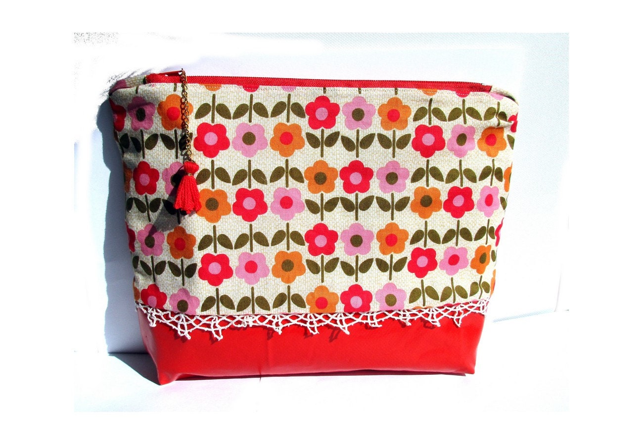 flower toiletry bag