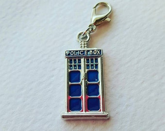 Dr Who Charm - Tardis Charm - Telephone Booth Charm - Dangle Charm
