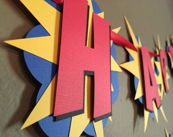 Superhero Birthday Banner
