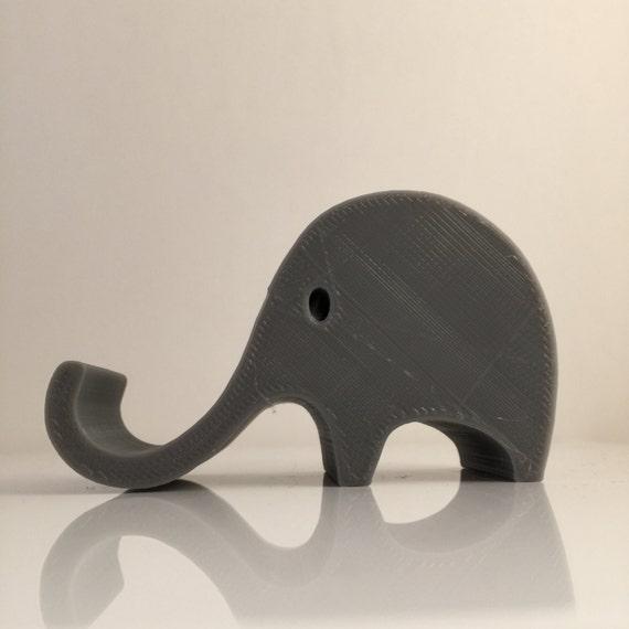 Elephant Phone Stand 3D Printed by 3DorDie on Etsy