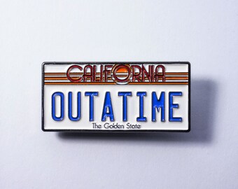 Zato Designs - Back To The Future Movie Car License Plate Lapel Pin