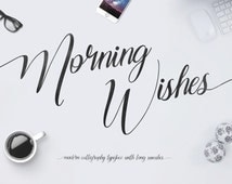 Free Morning Wishes Long Swashes Script Fonts