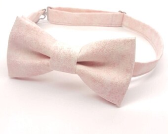 Blush Pink Bow tie, Men's Pink Bow tie, Blush Bow tie, Pre-tied Pink Bow tie