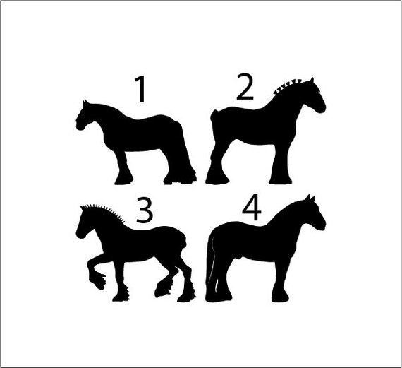 Items similar to Draft Horse Vinyl Decal, equine yeti decal, equestrian