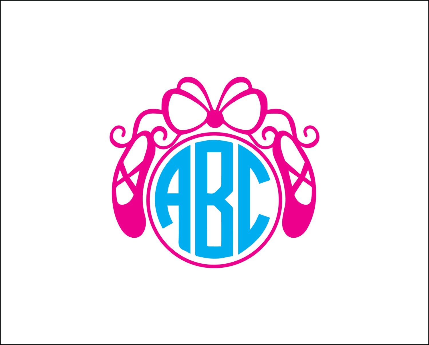 Download Ballet monogram digital download unique dance svg dxf eps