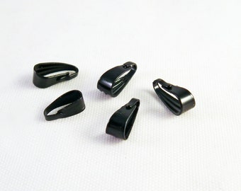 MD Findings Clip Spring Bails – Silver, Gold, Bronze Plated – 11x4mm & 7x3.5mm