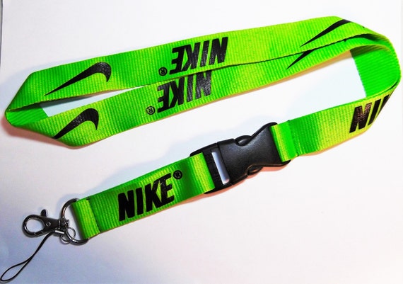 NIKE Black On Lime Green Breakaway Lanyard