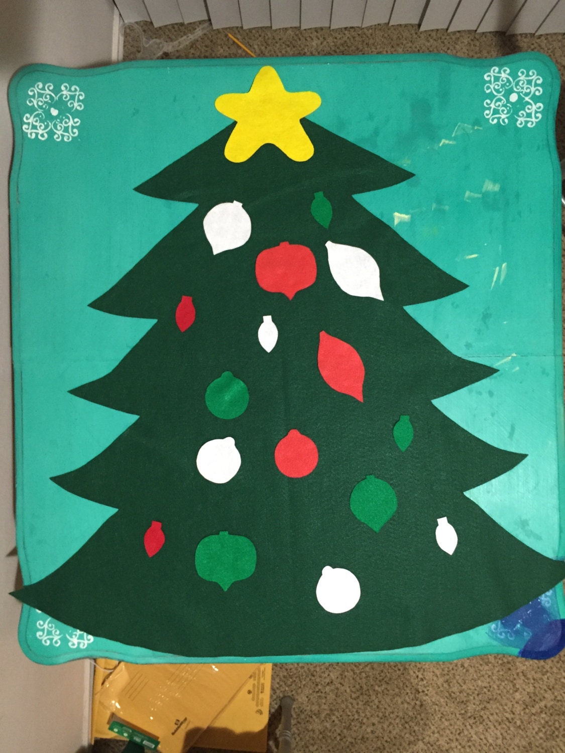 wall felt christmas tree for kids by kristasfuncrafts on etsy wall felt christmas tree for kids by kristasfuncrafts on etsy