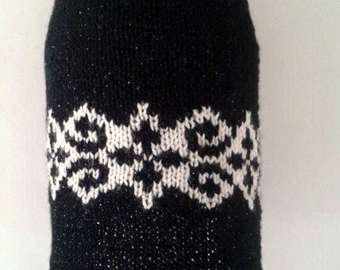 Knit Handmade Pattern Sweater For Dog. Pet Dress. Knit Dog Clothing. Sweater for Dog. Dog Clothes. Size M