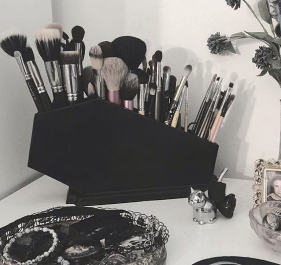 Coffin Makeup Brush Holder Coffin Gothic by LifeAfterDeathDesign