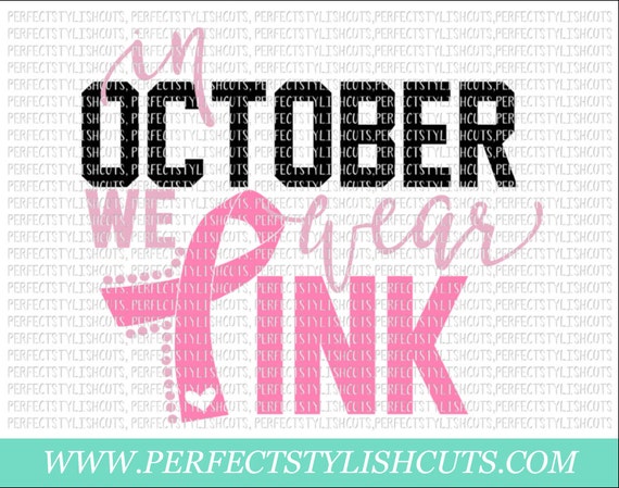 in october we wear pink and blue