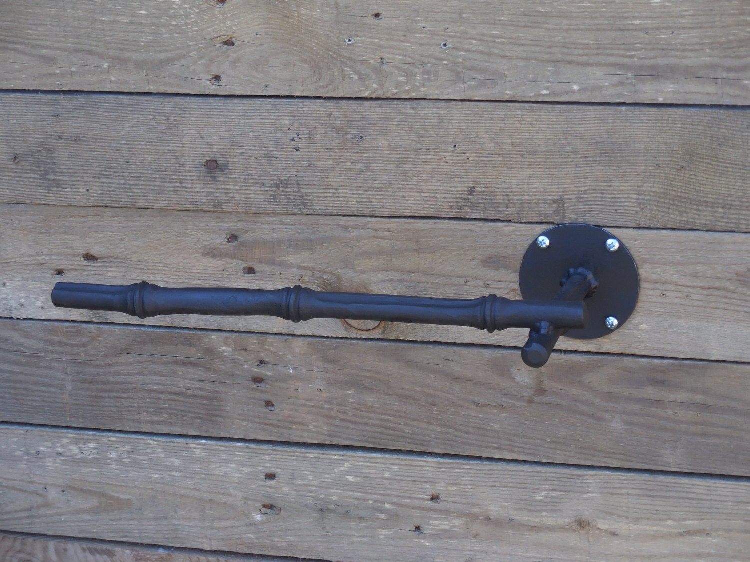 12'' Hand towel bar Wrought iron Blacksmith