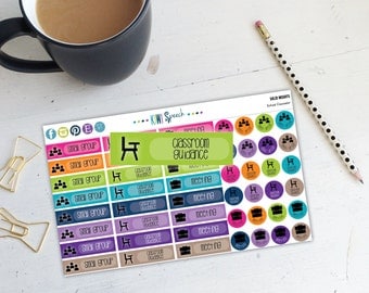 School Counselor Planner Stickers / Solid Brights / EAA06