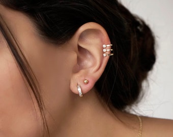 Ear cuff - Gold earcuff - Silver ear cuff - CZ ear cuff - Minimalist ear cuff- Minimalist jewelry - Dainty ear cuff - Dainty ear cuff