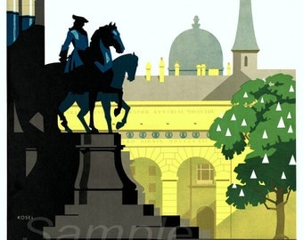 Vintage Austria Vienna Travel Poster Print