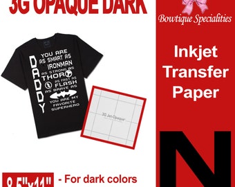 Neenah 3G Opaque transfer paper Dark transfer paper Iron on paper