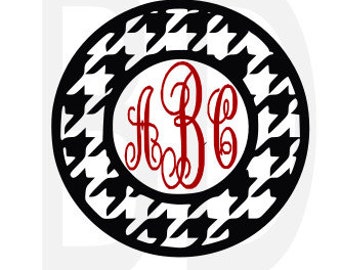 Alabama Houndstooth Monogram SVG, eps, dxf, cricut air, silhouette, cameo, scan and cut, cutting files, vinyl cut file, instant download