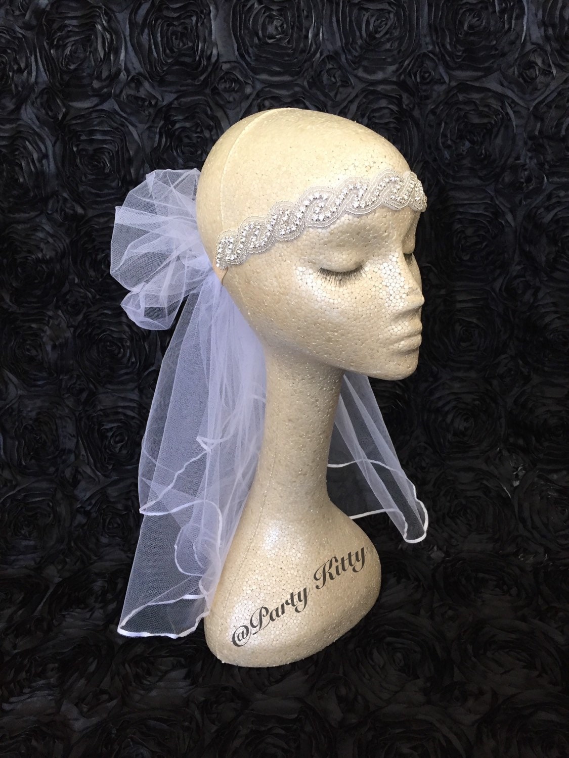 Bride Bathing Suit Veil Bikini Veil Bachelorette by PartyKitty1