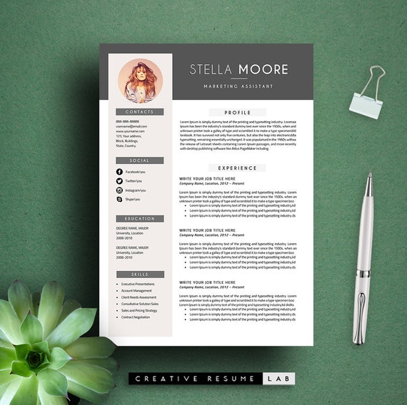 Moore Modern Resume Template / CV Template by CreativeResumeLab