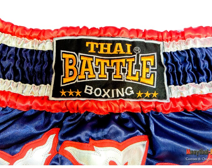 Thai Battle Boxing Shorts Martial Arts - Blue/Red