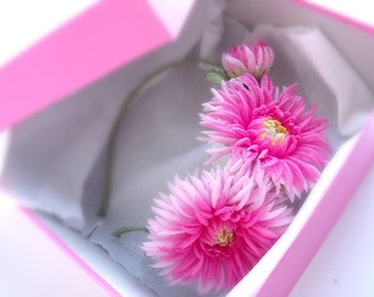 headband asters,magenta flowers,headband with flowers,chrysanthemum,flower girl,hair accessory,flower in hair,raspberry