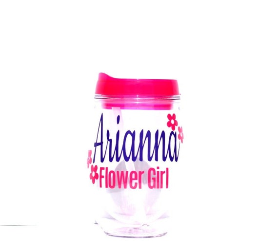 Flower girl tumbler flower girl gift flower by DrinkUpBudderCup