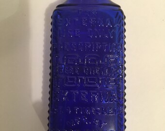 Cobalt medicine bottle