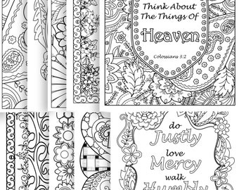 Download 5 Bible Verse Coloring Pages Pack 2 Simple by ...