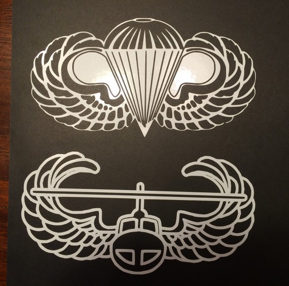 Airborne / Air Assault Vinyl Decal // Army by BarrenRiverBoutique