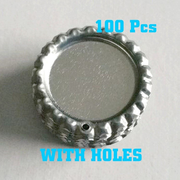 Bottle Caps With Holes Cabochon Base by SparklesCraftSupply1