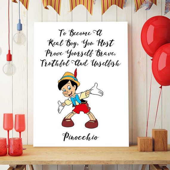 Pinocchio Party Printable Disney Quotes Pinocchio Print