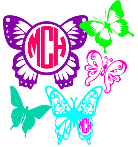 Download Butterfly Monogram Design Cricut SVG by TheDIYMonogramCo ...