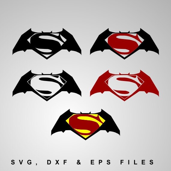 Download Batman vs Superman SVG DXF EPS Cut file by YourVectors on Etsy