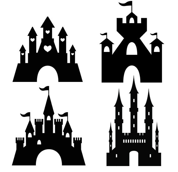 Download Castle svg silhouette pack princess castle clipart digital