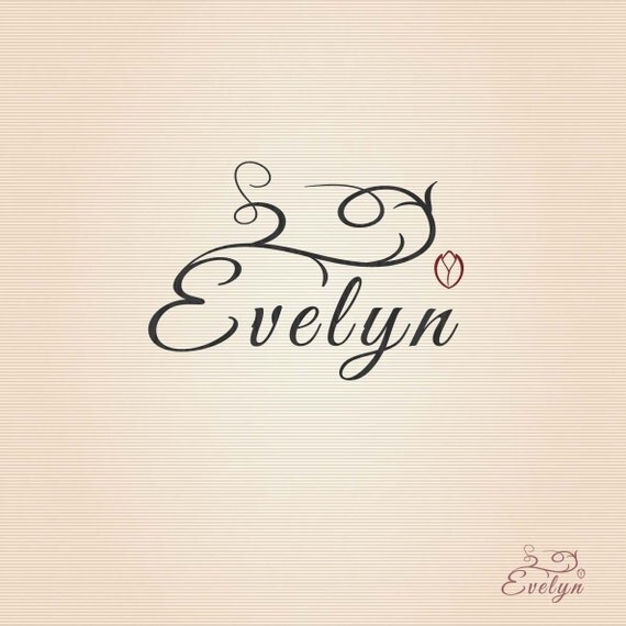 Items similar to EVELYN DXF, SVG Calligraphical Names For Cutting and