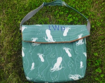 Monogrammed Lunch Bag with Resuable Snack Bag- Insulated- Fully Customizable