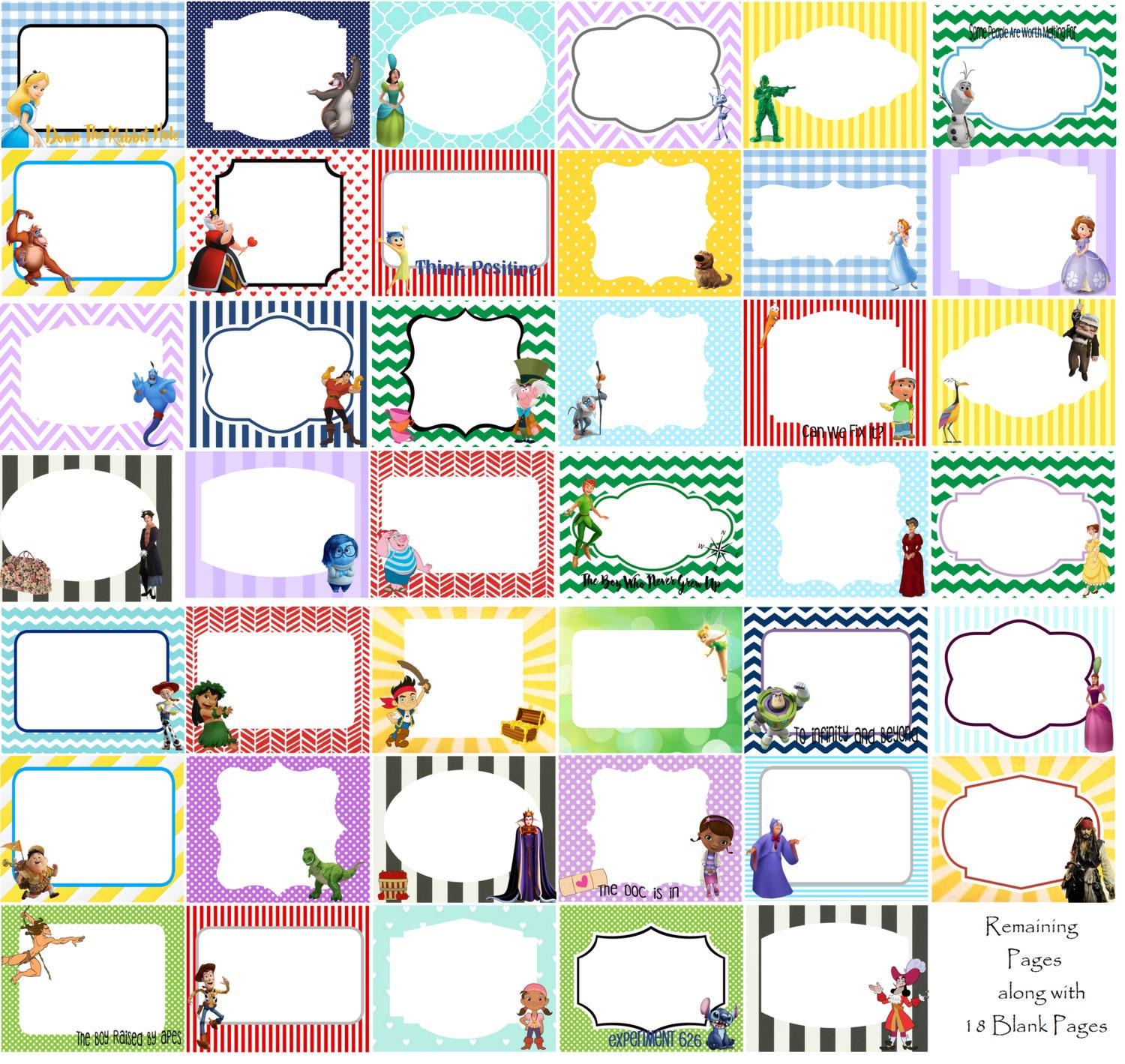 Over 100 Disney Autograph Printables for by
