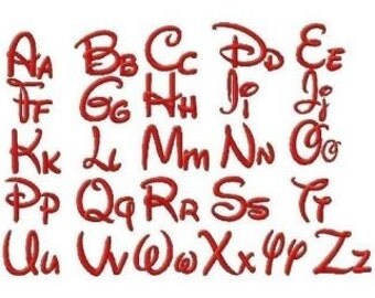 Disney Embroidery Font, Instant Download, 4 Sizes, PES Format
