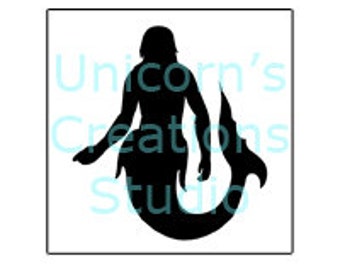 Mermaid Stencil Template-Scrapbooking, Fabric Painting, Furniture Decor, Airbrushing, Wall Decor, Glass/Enamel Powder Sifting, Polymer Clay