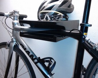 Modern Wood Bike Rack Display. Wall Mount Bike Rack. Bike Shelf. Bike storage